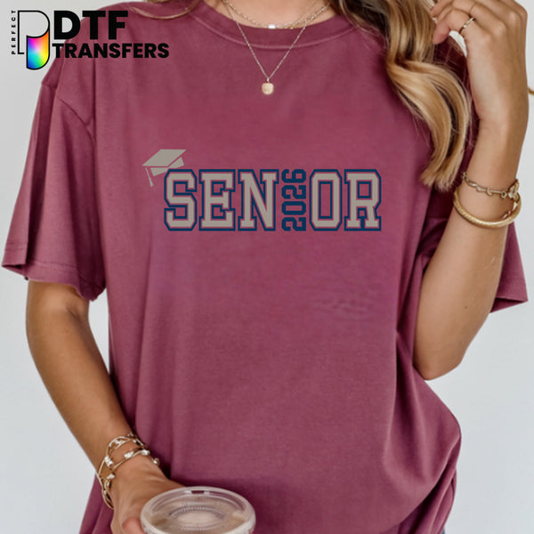 SENIOR 2026 Graduation Cap – Teacher DTF Transfer