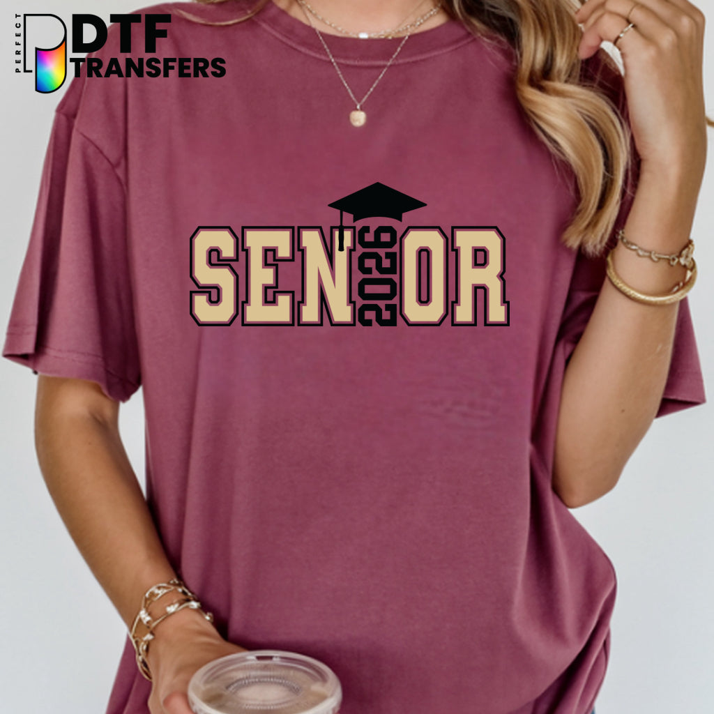 SENIOR 2026 Graduation Cap – Teacher DTF Transfer