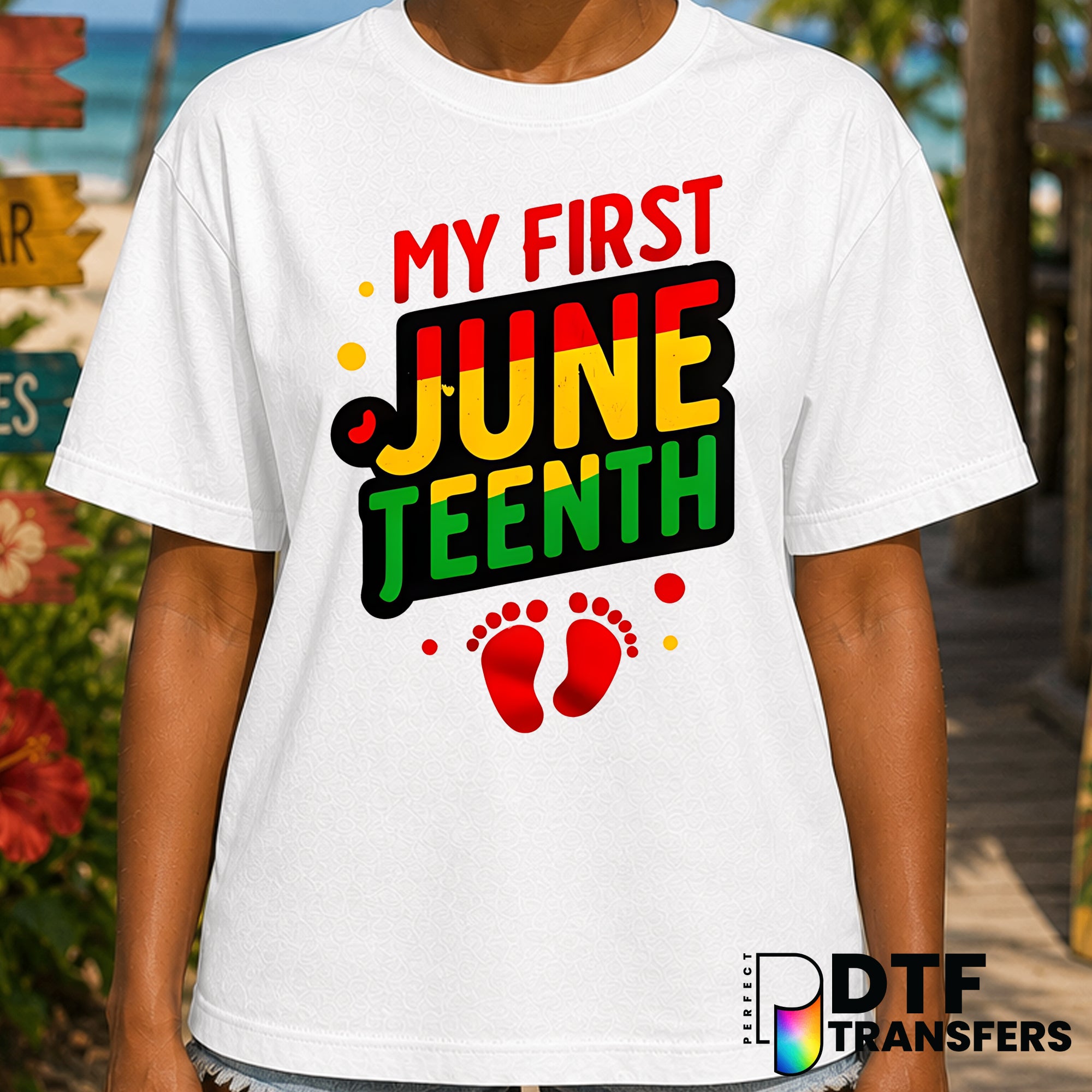 My First Juneteenth Foot Steps – Black History Month DTF Transfer