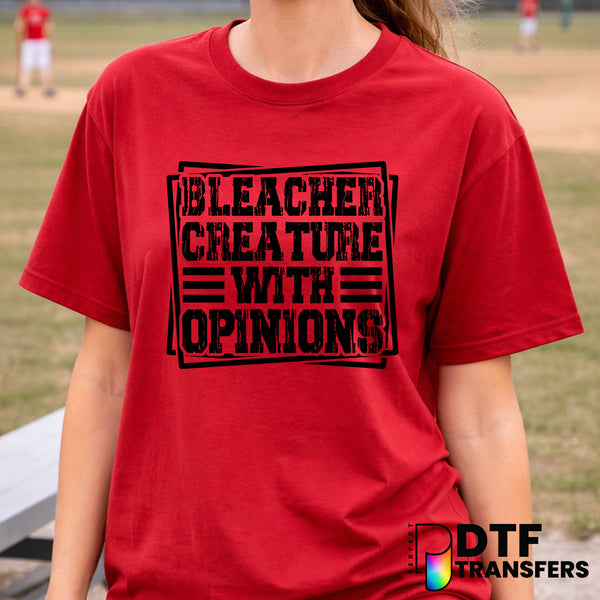 BLEACHER CREATURE WITH OPINIONS – Baseball DTF Transfer