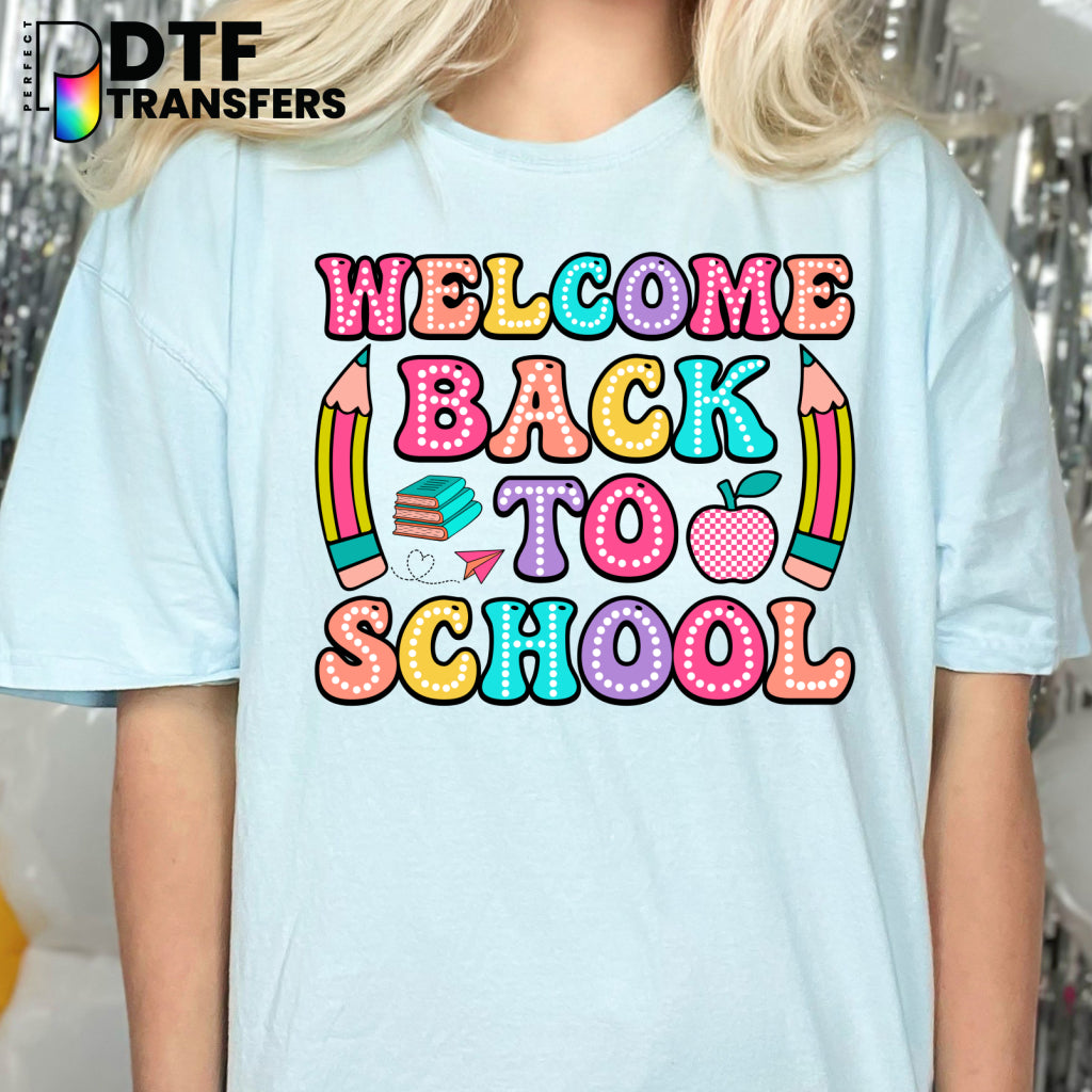 Welcome Back to School – Teacher DTF Transfer