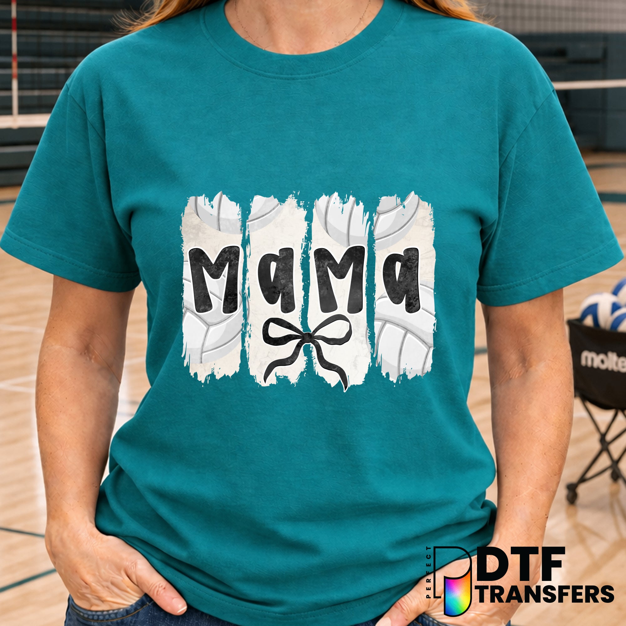 Coquette Volleyball Mama – Volleyball DTF Transfer