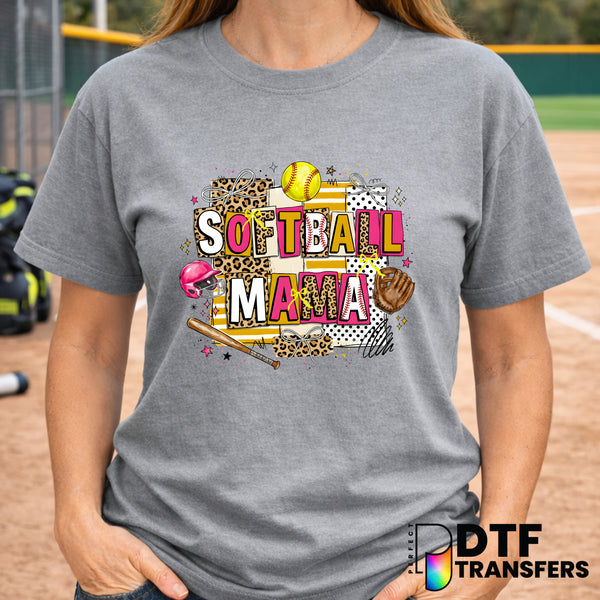 Softball Mama Coquette – Softball DTF Transfer