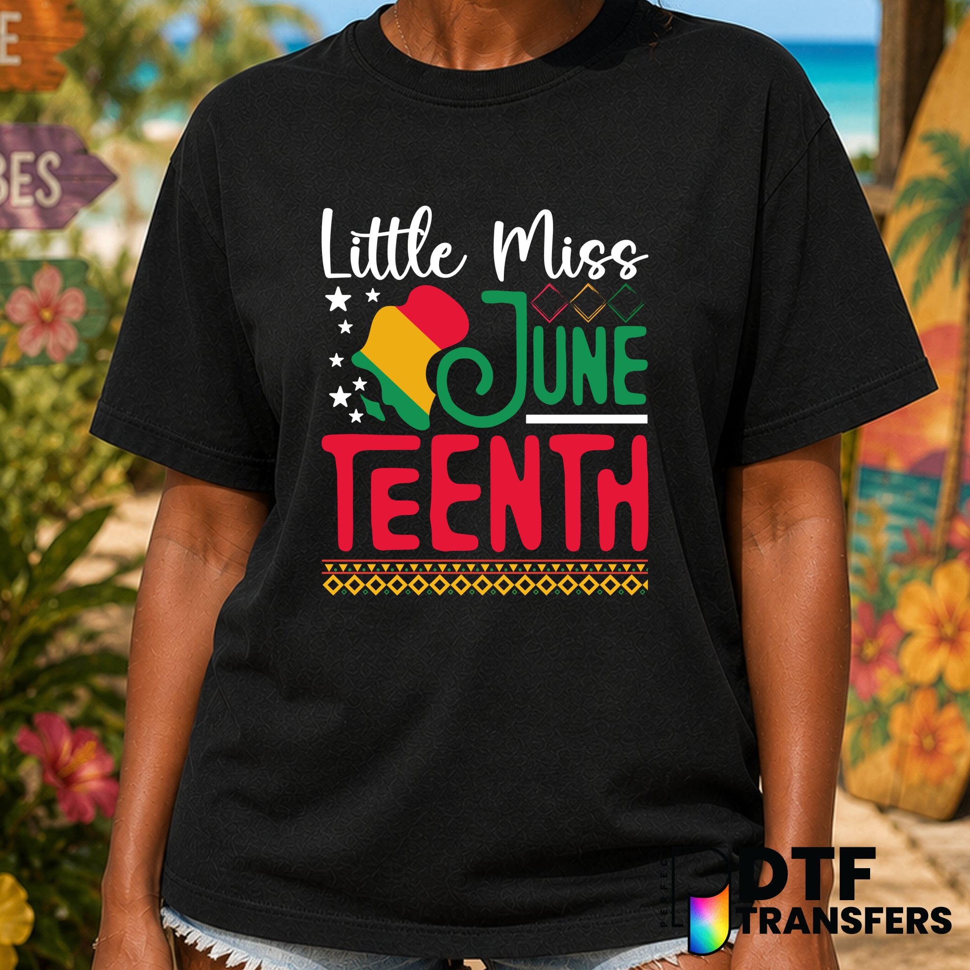 Little Miss June Teenth – Black History Month DTF Transfer