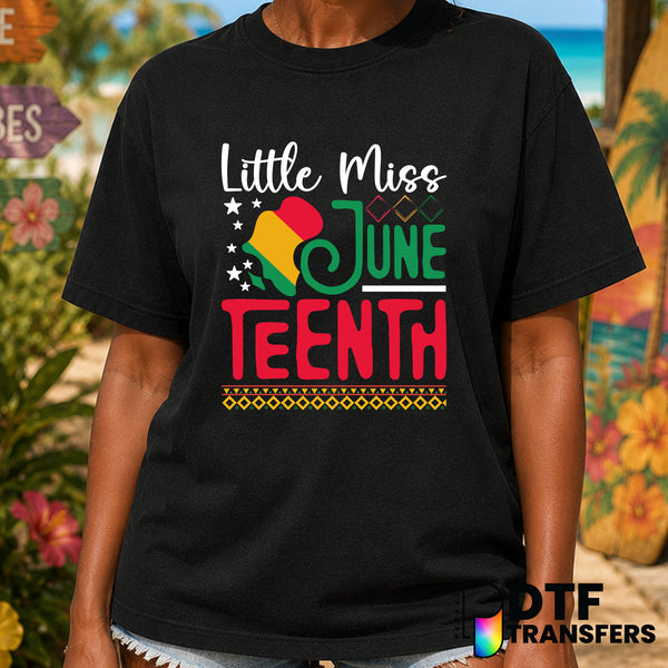 Little Miss June Teenth – Black History Month DTF Transfer