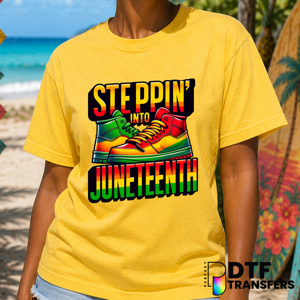 Colorful High-Top Silhouette – Black History Month DTF Transfer