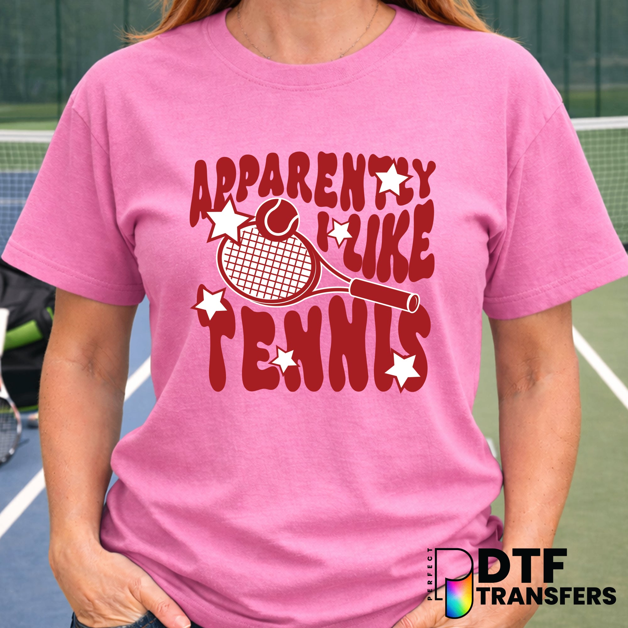 Apparently I Like Tennis – Tennis DTF Transfer