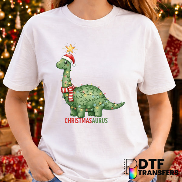 Christmasaurus – Christmas DTF Transfer