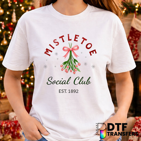 Merry & Bright" Christmas DTF Transfer