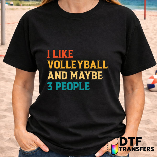 I Like Volleyball And Maybe 3 People – Volleyball DTF Transfer