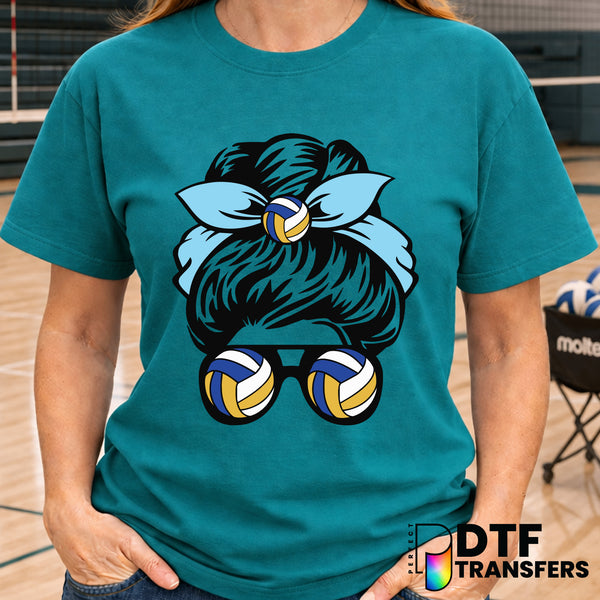 Mom Life Messy Bun Volleyball – DTF Transfer