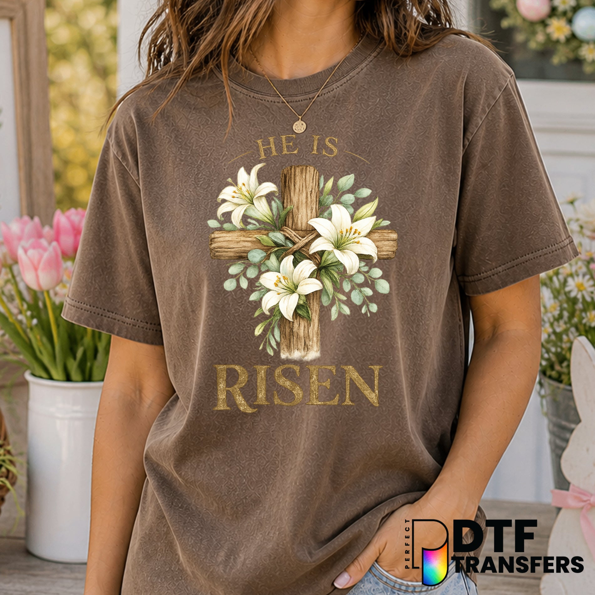 He Is Risen – Easter DTF Transfer