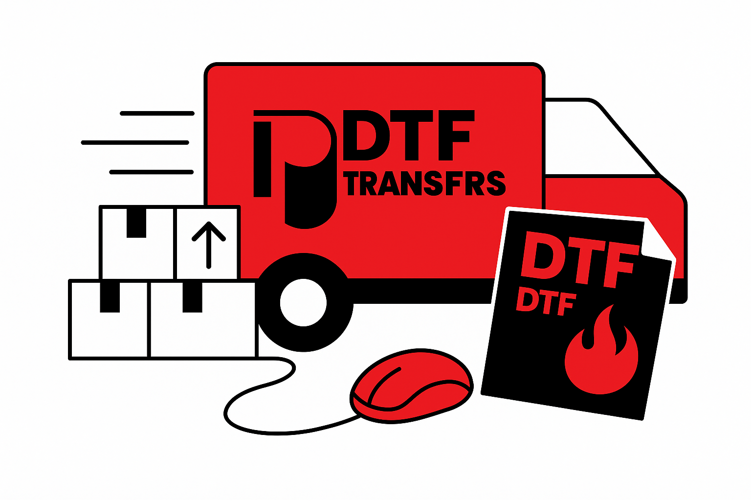 Heat press custom DTF transfers USA