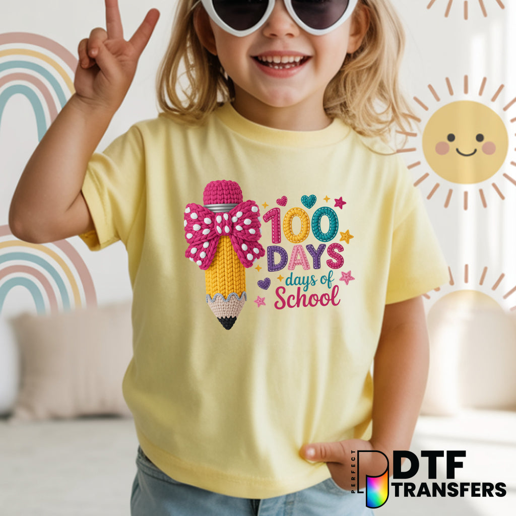 100 DAYS SMARTER – Teacher DTF Transfer