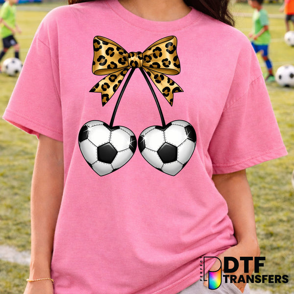 Leopard Heart Soccer Ball – DTF Transfer
