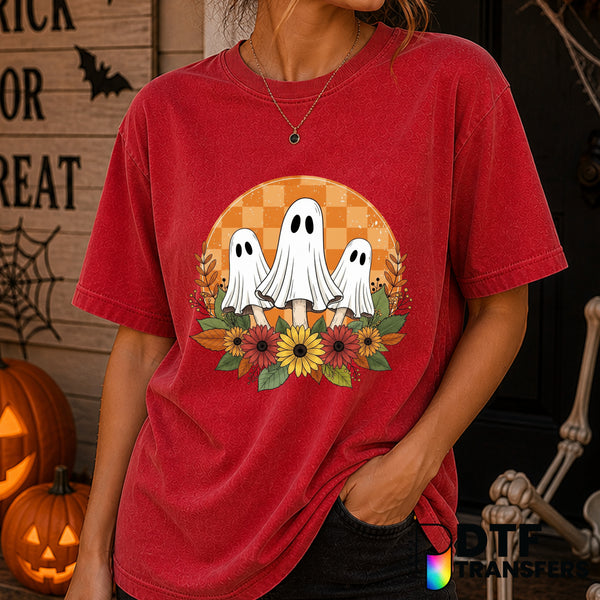 Mushroom Ghost Halloween – Halloween DTF Transfer