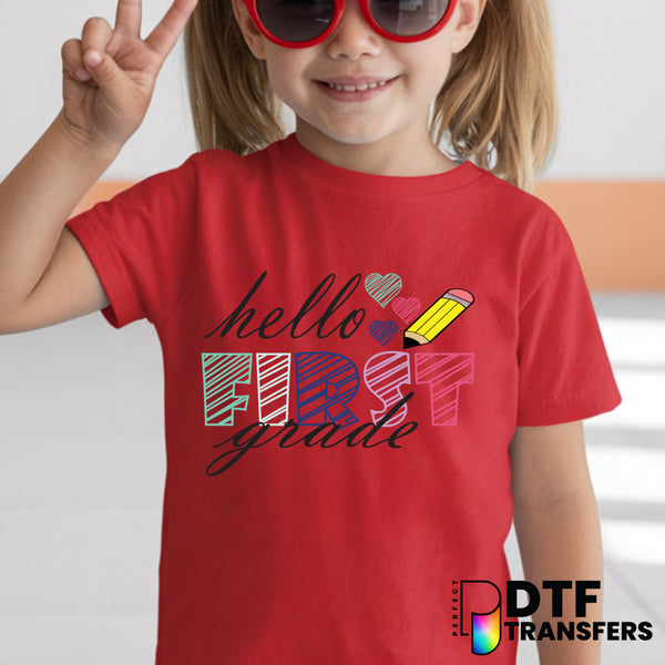 Hello First Grade – Teacher DTF Transfer