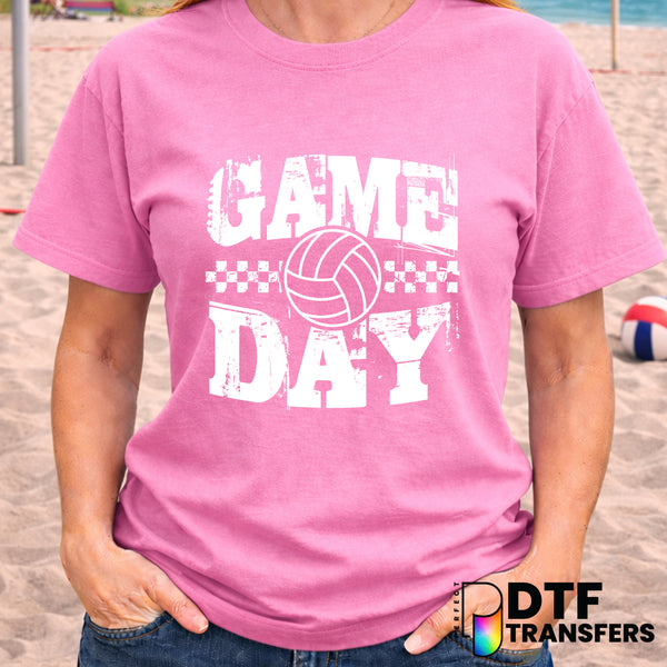 Game Day Varsity Volleyball Checkered DTF Transfer