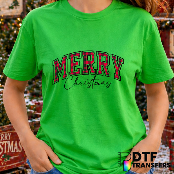 Merry Christmas Plaid – Christmas DTF Transfer