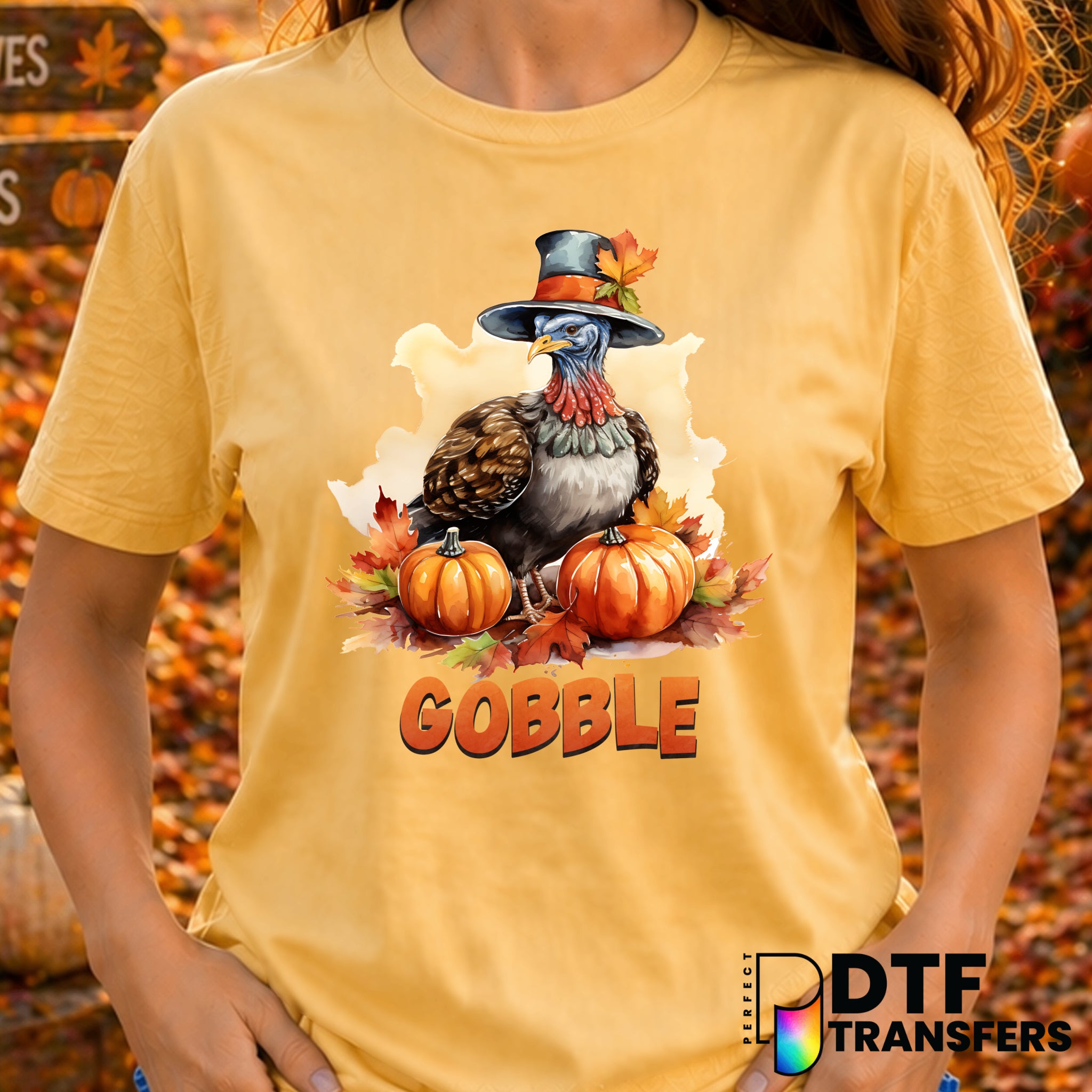 Gobble Til You Wobble – Thanksgiving DTF Transfer