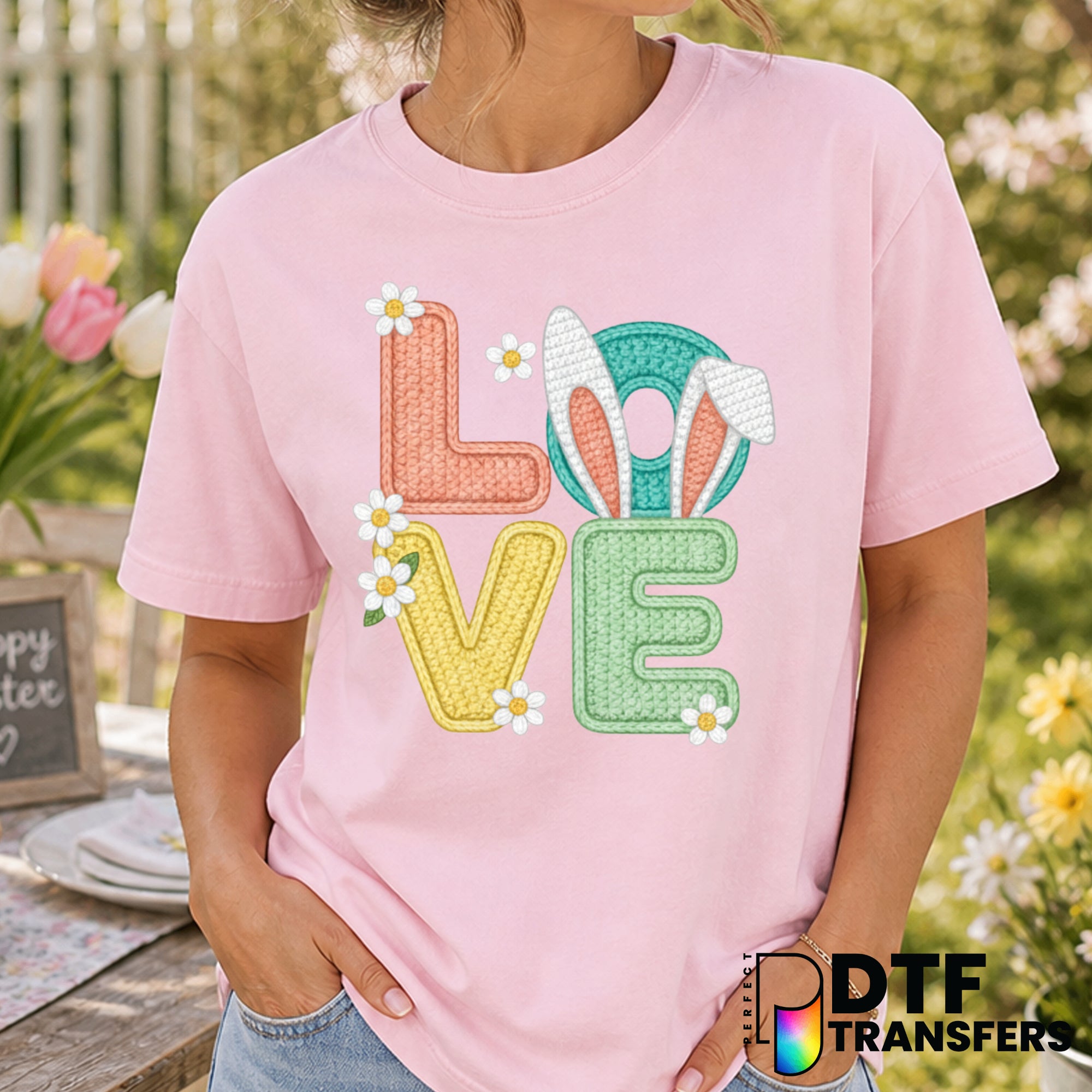 LOVE Easter Bunny – Easter DTF Transfer