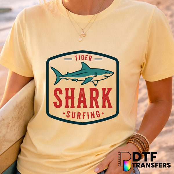 VINTAGE TIGER SHARK SURFING EST. 1978 – Surfing DTF Transfer