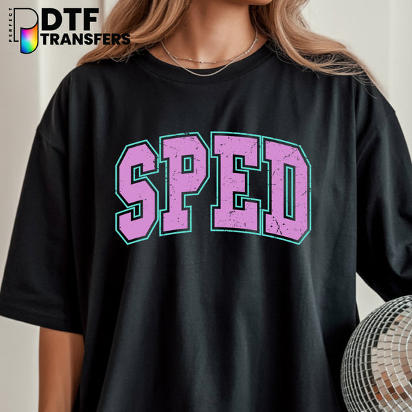 SPED Varsity Arch Colorful Special Education – Special Education DTF Transfer