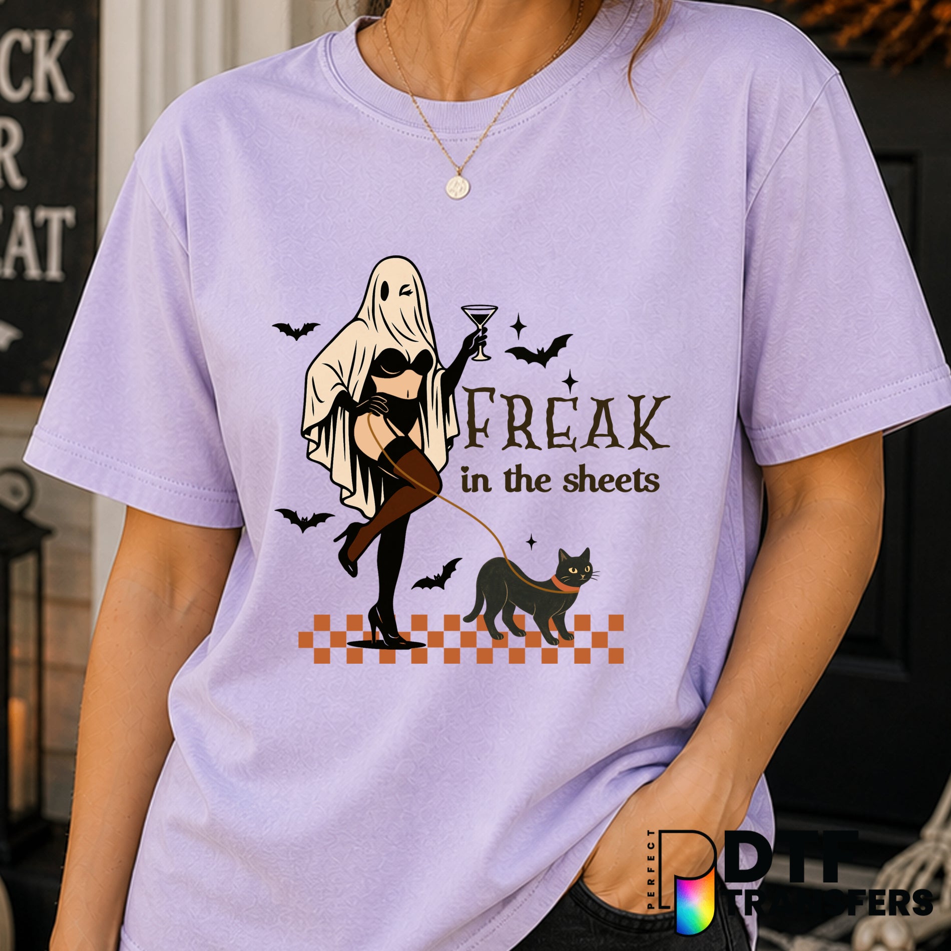 Freak in the Sheets – Halloween DTF Transfer