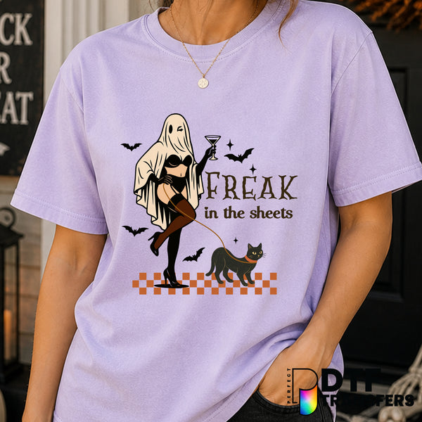 Freak in the Sheets – Halloween DTF Transfer