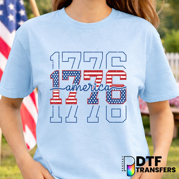 1776 AMERICA USA – Fourth of July DTF Transfer