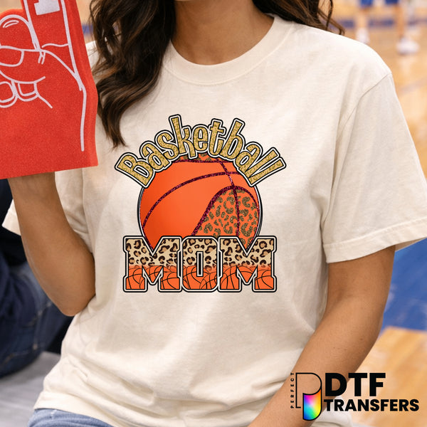 Basketball Mom Arch Leopard Glitter – DTF Transfer
