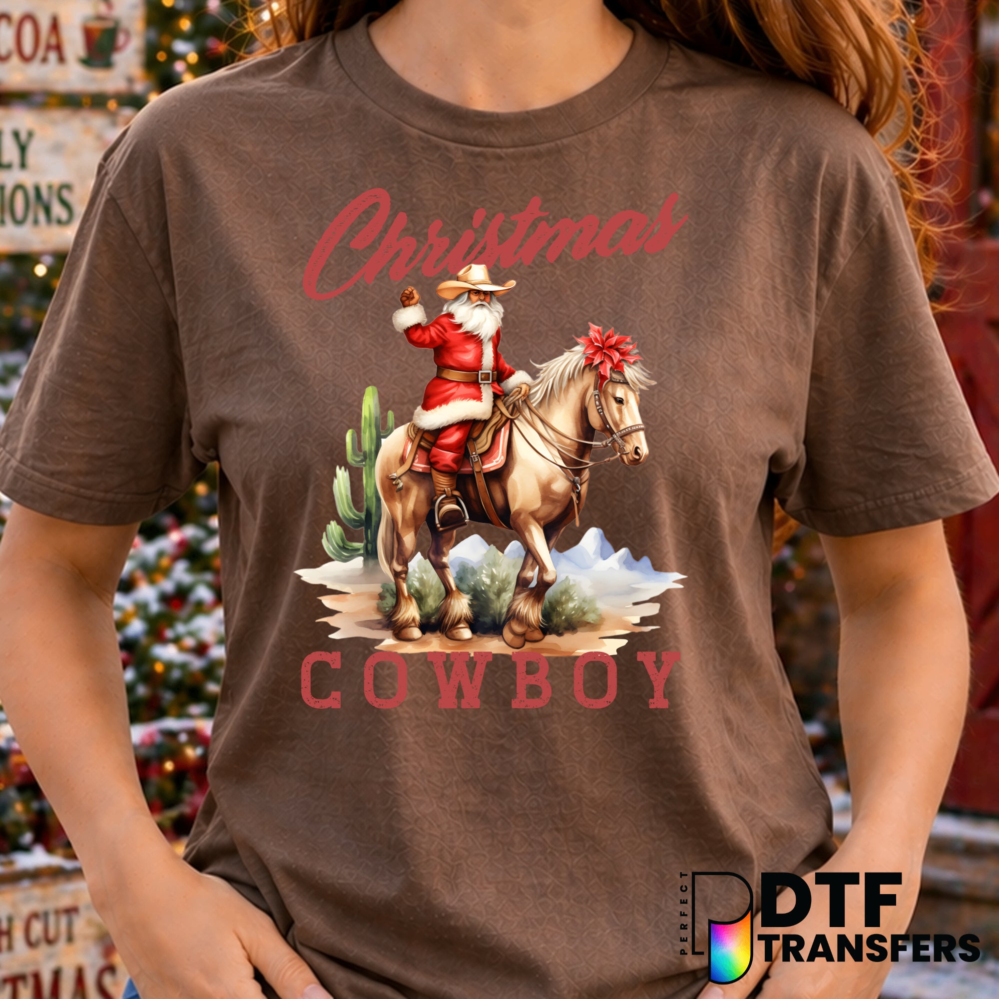 Western Christmas Horse – Christmas DTF Transfer