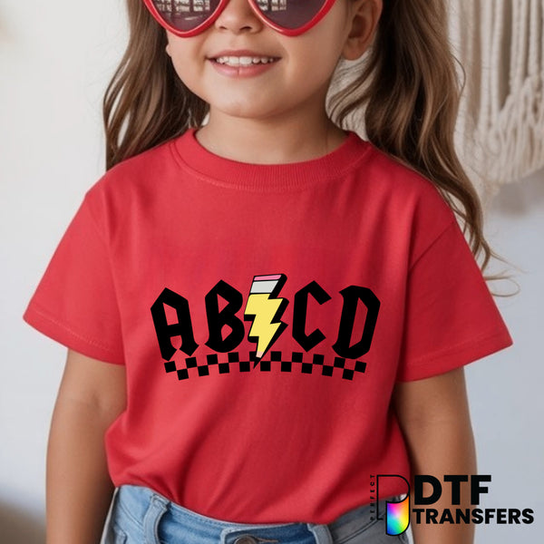 WELCOME BACK TO SCHOOL Retro Checkerboard – Teacher DTF Transfer