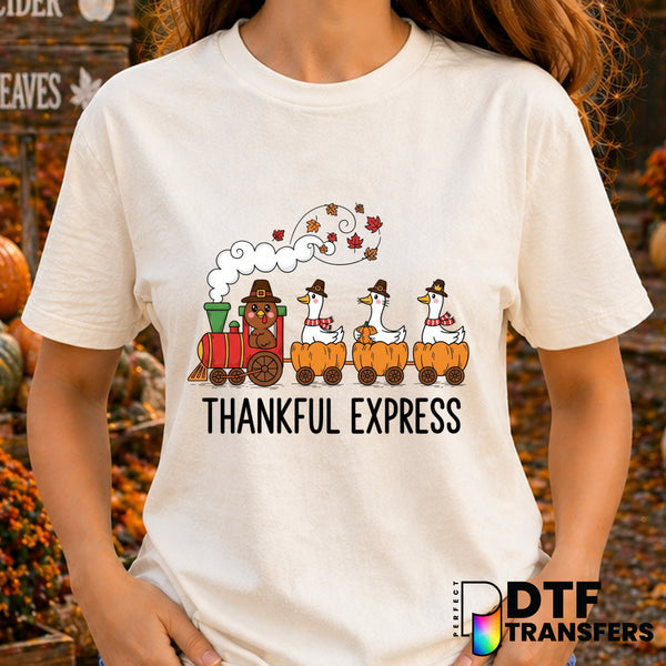 Thankful Express – Thanksgiving DTF Transfer
