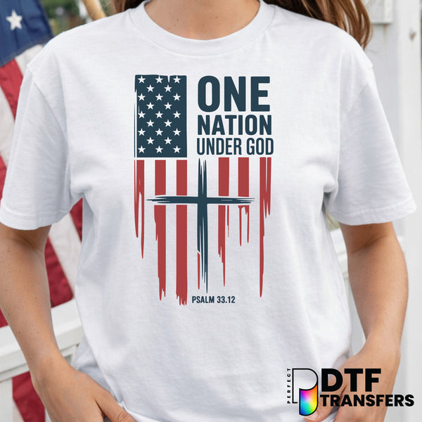 One Nation Under God – Fourth of July DTF Transfer