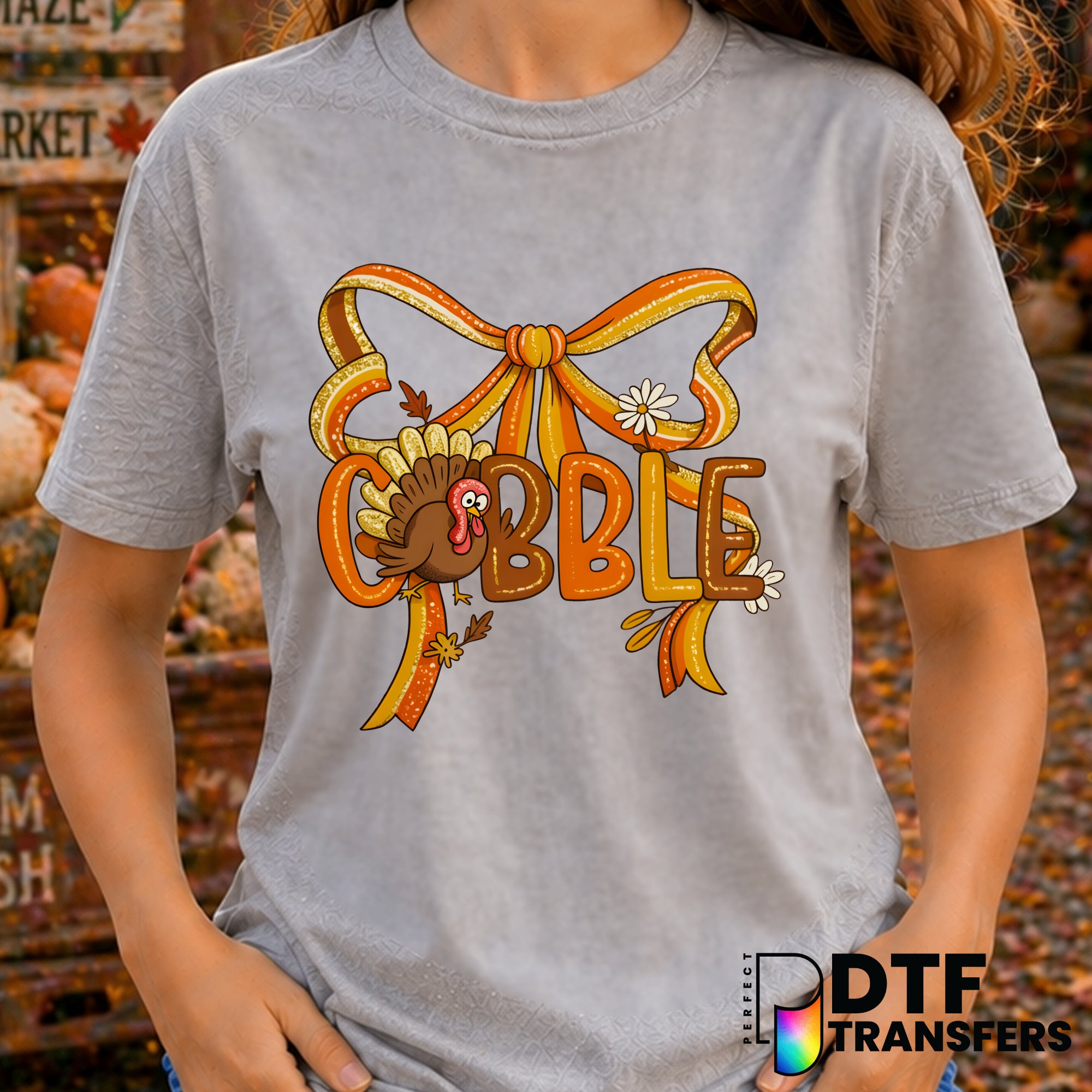 Gobble Til You Wobble – Thanksgiving DTF Transfer