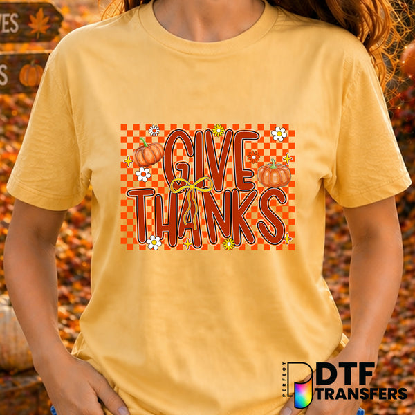 Give Thanks – Thanksgiving DTF Transfer
