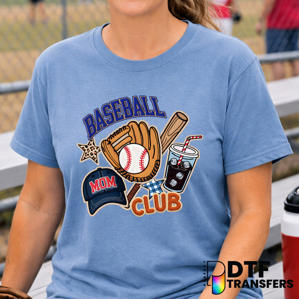 Baseball Mom Club – Baseball DTF Transfer