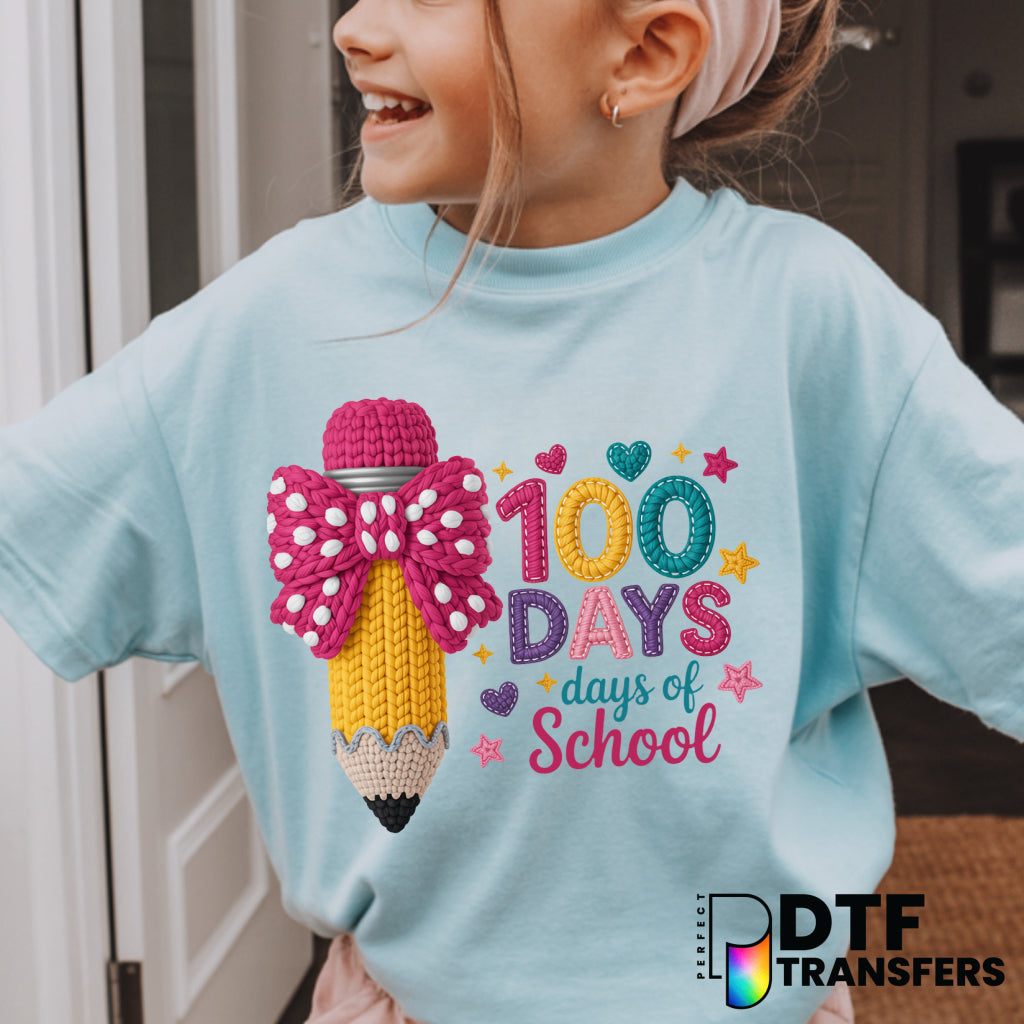 100 DAYS SMARTER – Teacher DTF Transfer