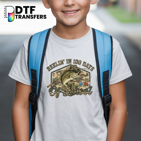 Reelin’ in 100 Days of School – Teacher DTF Transfer