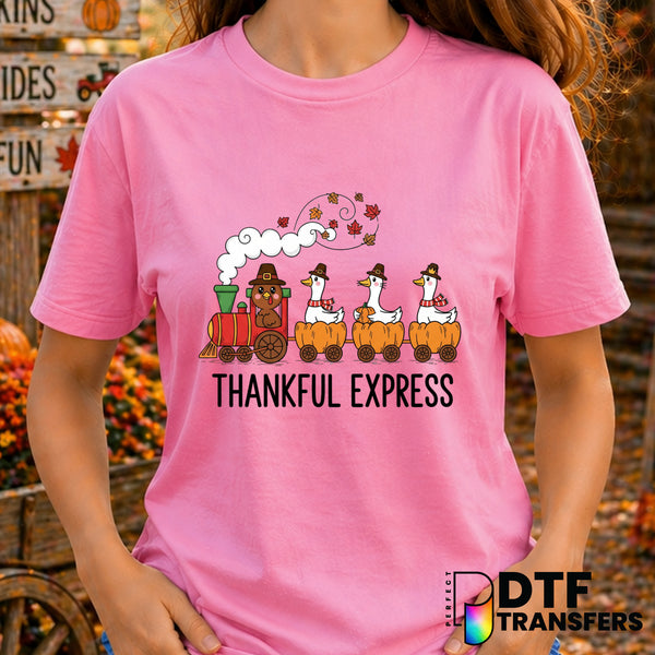 Thankful Express – Thanksgiving DTF Transfer