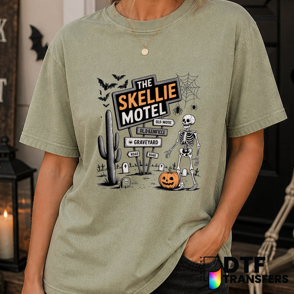 The Skellie Motel Check In If You Dare – Halloween DTF Transfer