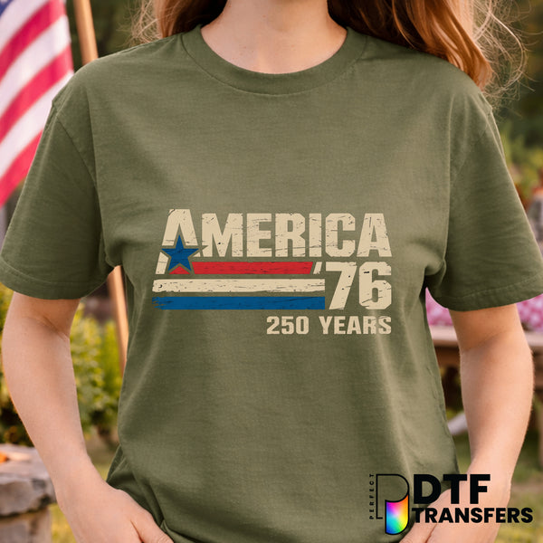 American Flag 1776 250 Years – Fourth of July DTF Transfer