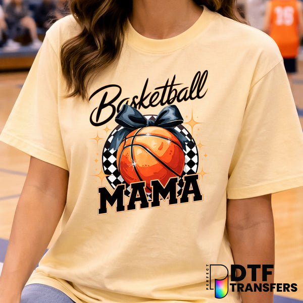 Retro Checkered Basketball Mama – Basketball DTF Transfer