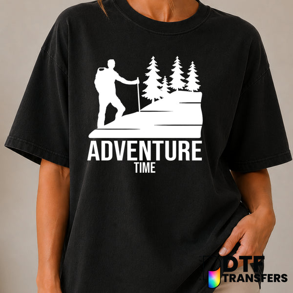 Adventure Time Hiking Outdoors Trail Hike Mountains – Hiking DTF Transfer (view 2 of 2) – by Perfect DTF Transfers – Prema...