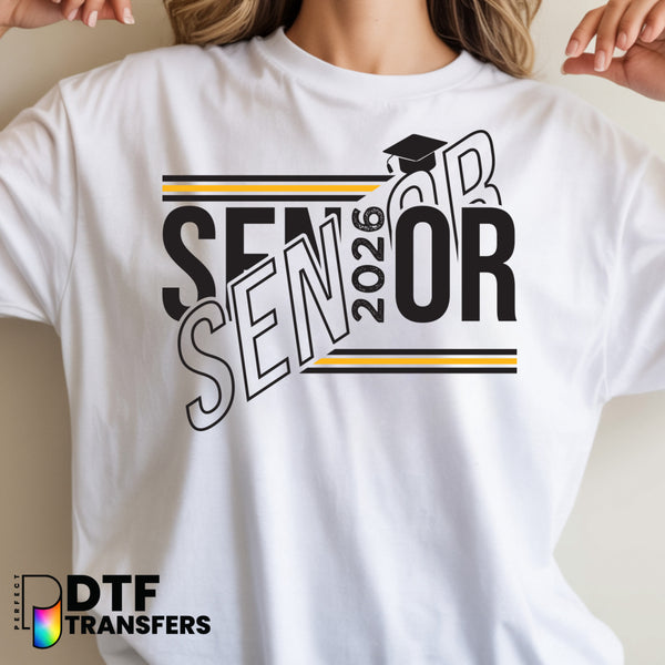SENIOR 2026 – Graduation Cap & Diploma School DTF Transfer