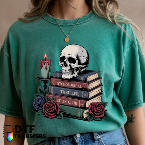 Stacked Books, Apple, and Glasses – Teacher DTF Transfer