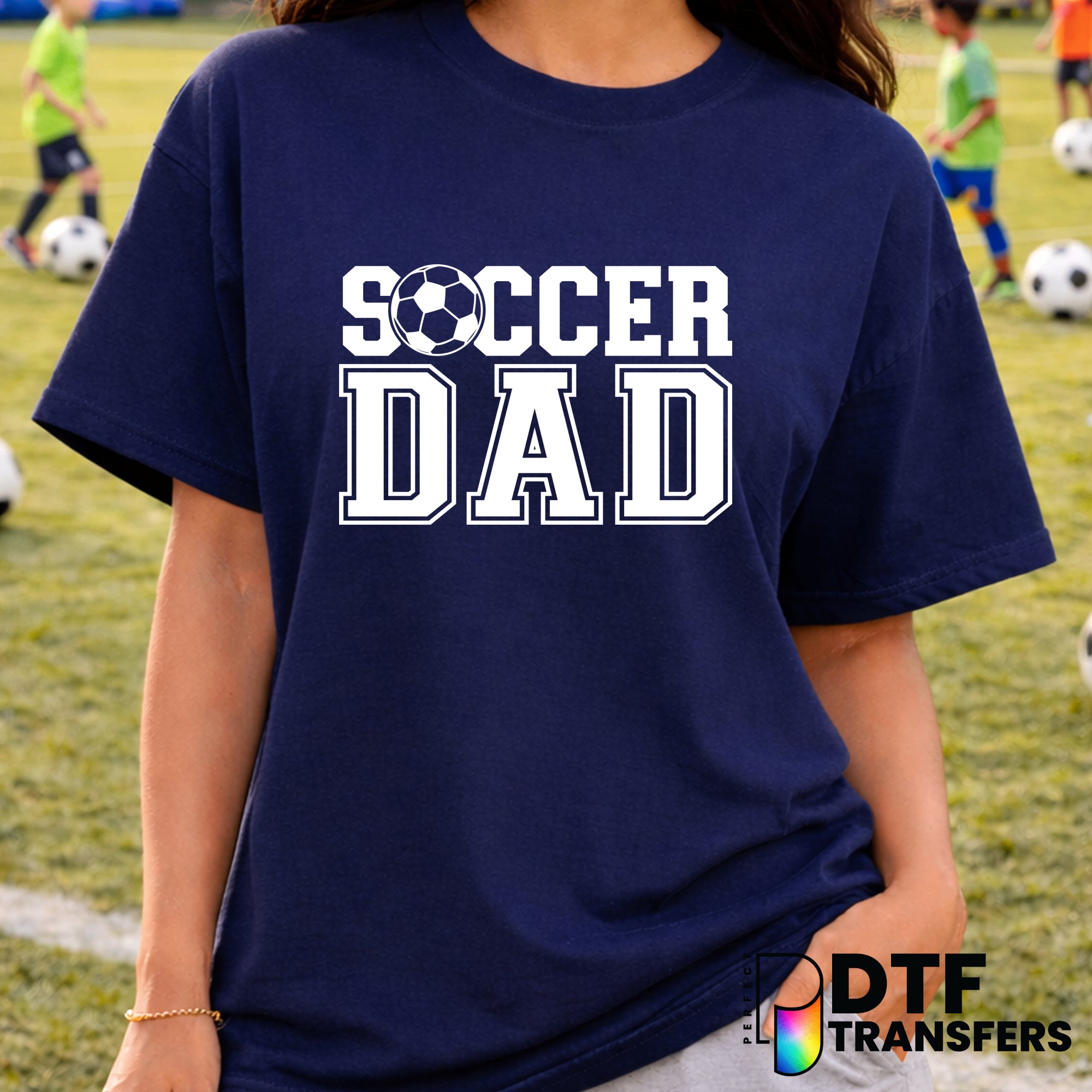 SOCCER DAD VARSITY – Soccer DTF Transfer