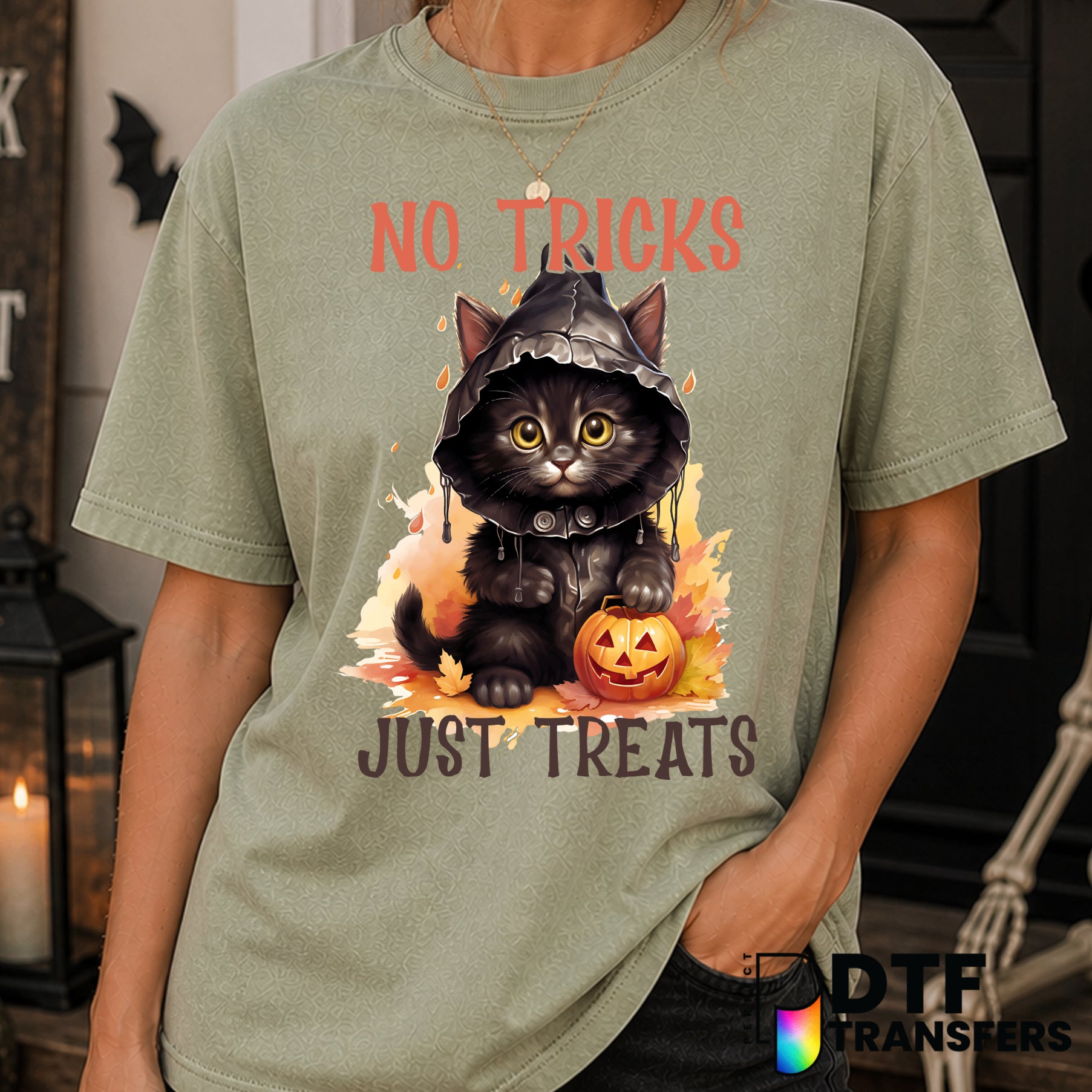 NO TRICKS JUST TREATS – Halloween DTF Transfer