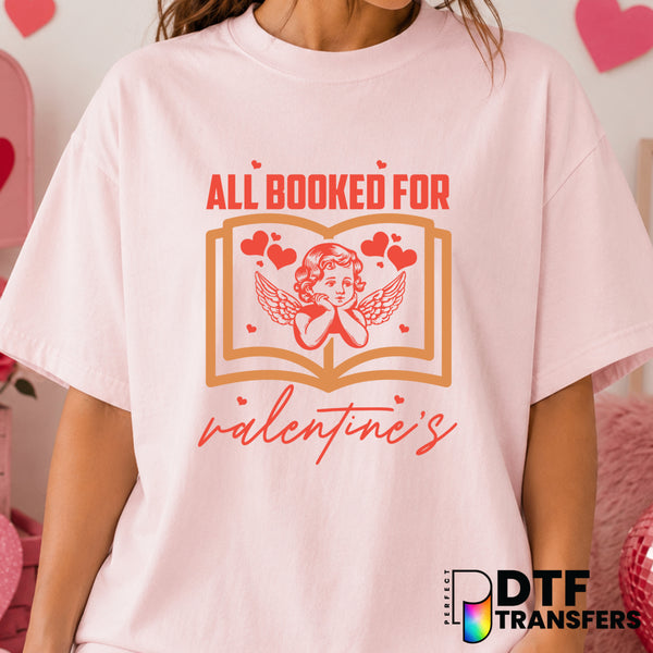 All Booked For Valentine's – Valentine's Day DTF Transfer (view 1 of 2) – by Perfect DTF Transfers – Premade DTF Transfers...